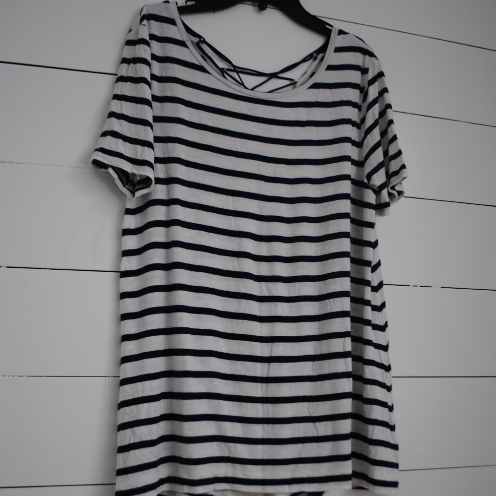 Old Navy high low striped top size S
